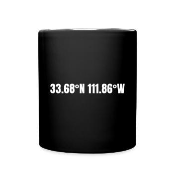 Scottsdale Arizona USA Koordinaten - Tasse einfarbig - Schwarz - Vorne