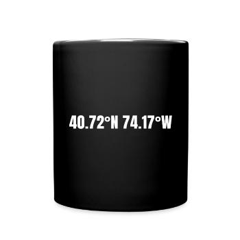 Coordonnées de Newark, New Jersey, États-Unis - Mug uni - noir - Devant