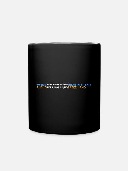 Wal-Anleger = Diamant - Tasse einfarbig - Schwarz