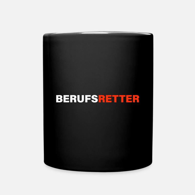 Berufsretter - Tasse einfarbig - Schwarz