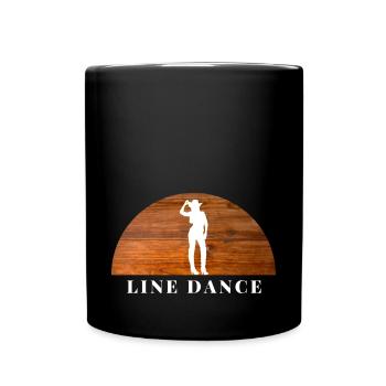 Line Dance - Tasse einfarbig - Schwarz - Vorne