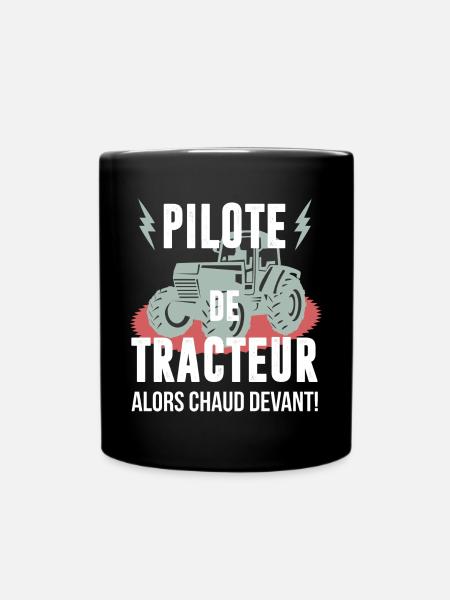 Pilote de tracteur - Mug uni - noir