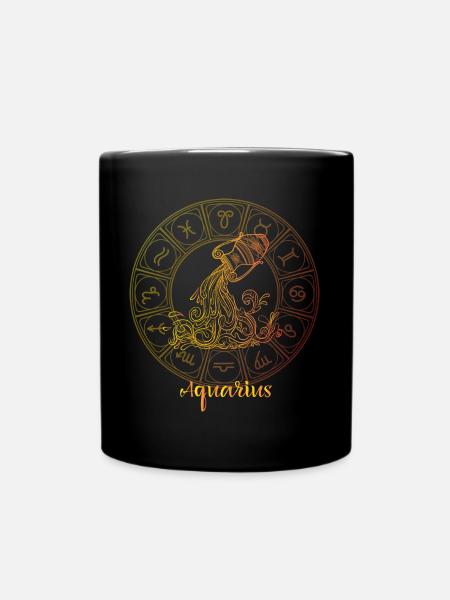 Signe du zodiaque Verseau - Mug uni - noir