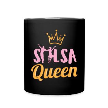 Salsa tanzende Salsa Königin Salsa Geburtstag Geschenkidee - Tasse einfarbig - Schwarz - Vorne