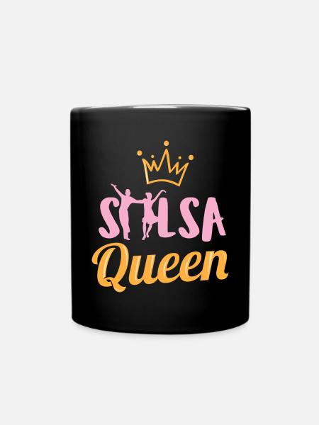 Salsa tanzende Salsa Königin Salsa Geburtstag Geschenkidee - Tasse einfarbig - Schwarz