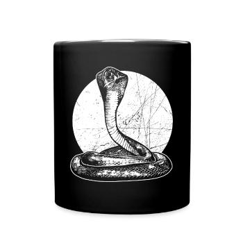 Cobra snake poison jungle snake skin - Full Colour Mug - black - Front