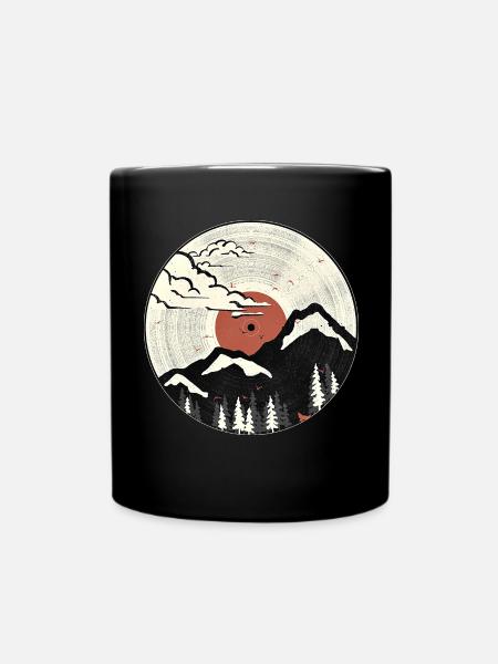 Mountain Sound Grafik - Tasse einfarbig - Schwarz