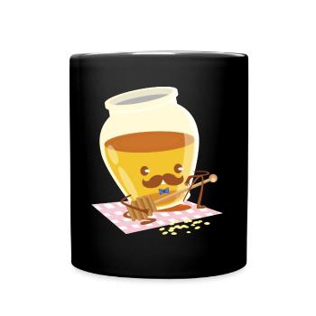 Honey beekeeper beekeeping - Full Colour Mug - black - Front