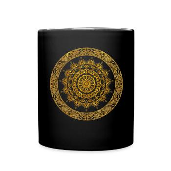 Mandala - Mug uni - noir - Devant