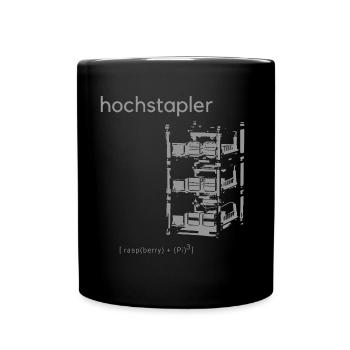 Rasperry Hochstapler - Pi3 - Tasse einfarbig - Schwarz - Vorne