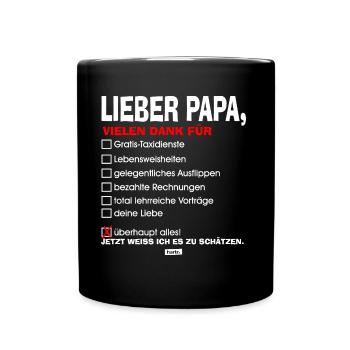 Cher papa Merci Pour tout HARIZ Papa Père - Mug uni - noir - Devant