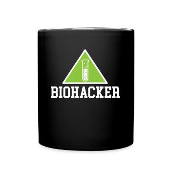 Biohacker test tube gift lifestyle shirt - Full Colour Mug - black - Front