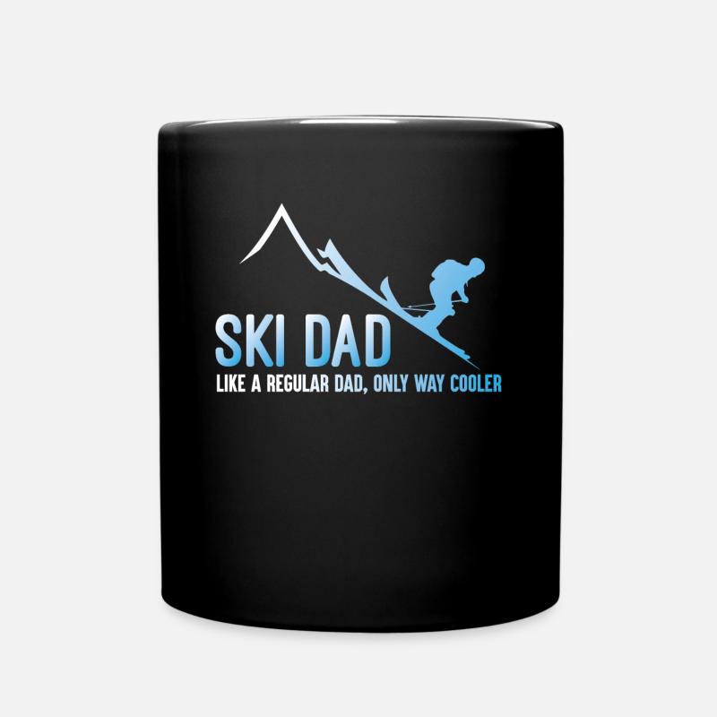 Cooler Ski Dad Skiurlaub Berge - Tasse einfarbig - Schwarz