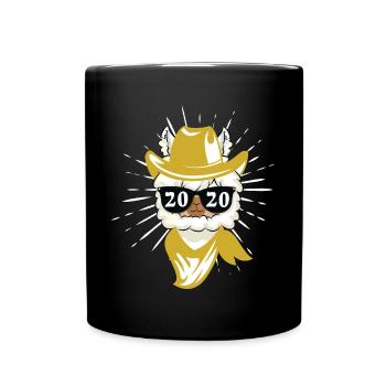 Joyeux nouvel an 2020 cadeau de vacances de lama - Mug uni - noir - Devant