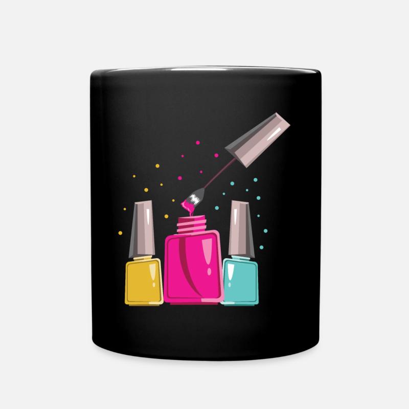 Nageltechniker Liebe Künstler Manikürist Geschenk - Tasse einfarbig - Schwarz