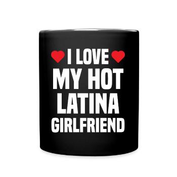 J'aime mon copain cadeau copine latina chaude - Mug uni - noir - Devant