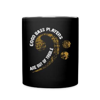 Clé de bas avec sort - Mug uni - noir - Devant