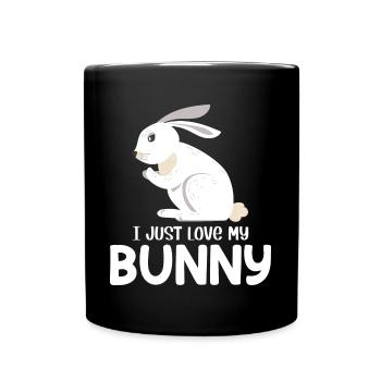 Ich liebe einfach meinen süßen Osterhasenliebhaber - Tasse einfarbig - Schwarz - Vorne