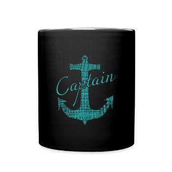 Captain - Tasse einfarbig - Schwarz - Vorne