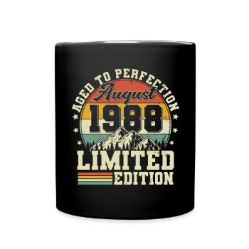 Août 1988 Vintage Cadeau d’anniversaire - Mug uni - noir - Devant