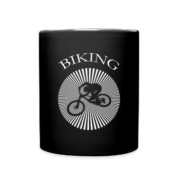 biking - Tasse einfarbig - Schwarz - Vorne