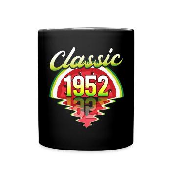 Pastèque Vintage 1952 70 Ans Anniversaire - Mug uni - noir - Devant