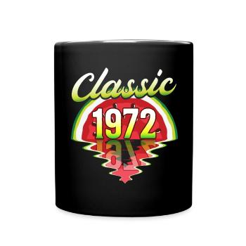 Vintage watermelon 1972 50 years Anniversary - Full Colour Mug - black - Front