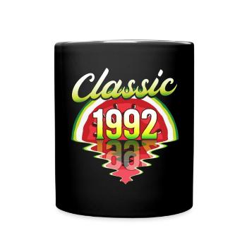Pastèque Vintage 1992 30 Ans Anniversaire - Mug uni - noir - Devant