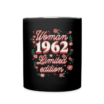 Birthday Woman born in 1962 Woman 60 years - Full Colour Mug - black - Front