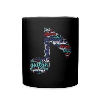 Conception du guitariste - Mug uni - noir - Devant
