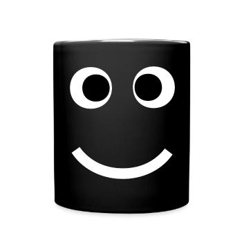 Kindergesicht Fratze Lustig T-Shirt Monster - Tasse einfarbig - Schwarz - Vorne