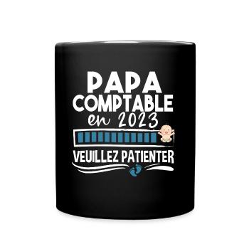 Papa 2023 Comptable Comptabilité Calcul Métier - Mug uni - noir - Devant