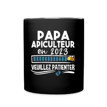 Papa 2023 Apiculteur Apiculture Cadeau Humour - Mug uni - noir - Devant