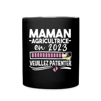 2023 Maman Agricultrice Agriculture Naissance - Mug uni - noir - Devant