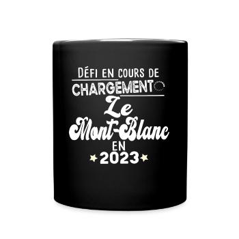2023 Mont Blanc Montagne France Suisse Italie - Mug uni - noir - Devant