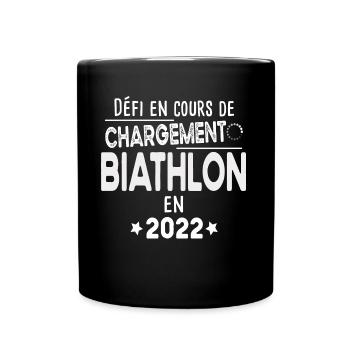 2023 Biathlon Biathlète Sport Ski Tir Humour - Mug uni - noir - Devant