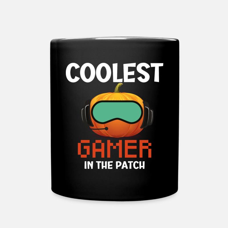 Coolest Gamer in the Patch Funny Halloween Gift - Full Colour Mug - black