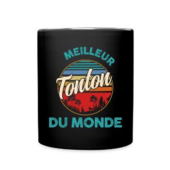 Meilleur Tonton du monde Citation Cadeau Homme - Mug uni - noir - Devant