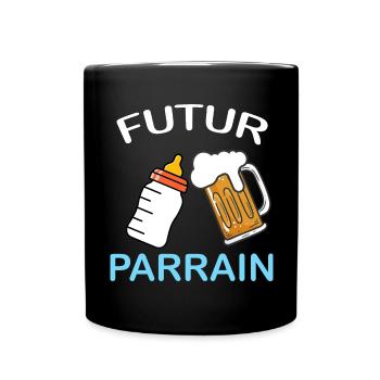 Parrain Annonce Naissance Frère Cadeau Homme - Mug uni - noir - Devant