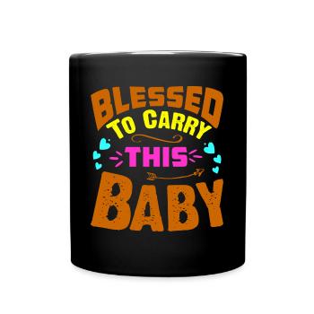 Mère Enceinte Bébé Nourrisson T-shirt Maman - Mug uni - noir - Devant