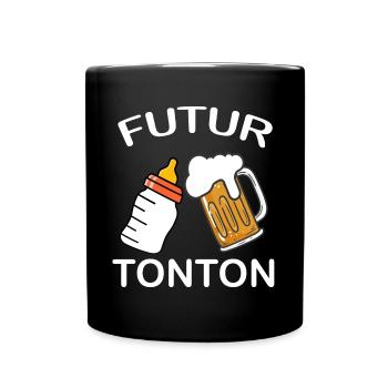 Futur tonton Cadeau Frere Annonce Grossesse - Mug uni - noir - Devant