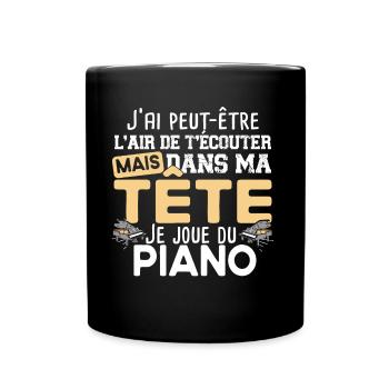 Piano Pianiste Instrument Musique Opéra Concert - Mug uni - noir - Devant
