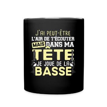 Basse Bassiste Guitare Guitariste Musique Musicien - Mug uni - noir - Devant