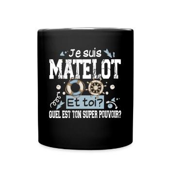 Matelot Super Pouvoir Militaire Marine Nationale - Mug uni - noir - Devant