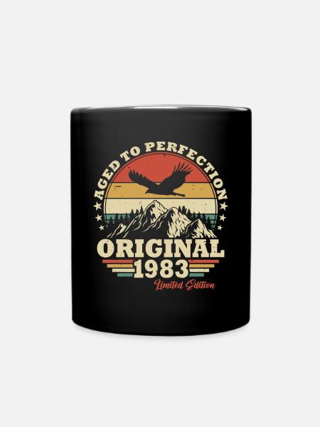 Original 1983 Jahrgang Geburtstag Retro Geschenk - Tasse einfarbig - Schwarz
