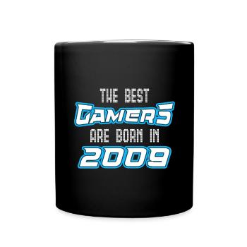 Retro Hero Gamer Geburtstag 2009 Born Gamer - Tasse einfarbig - Schwarz - Vorne