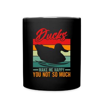 Propriétaire de canard Canard Mère Canard Amoureux Canard - Mug uni - noir - Devant