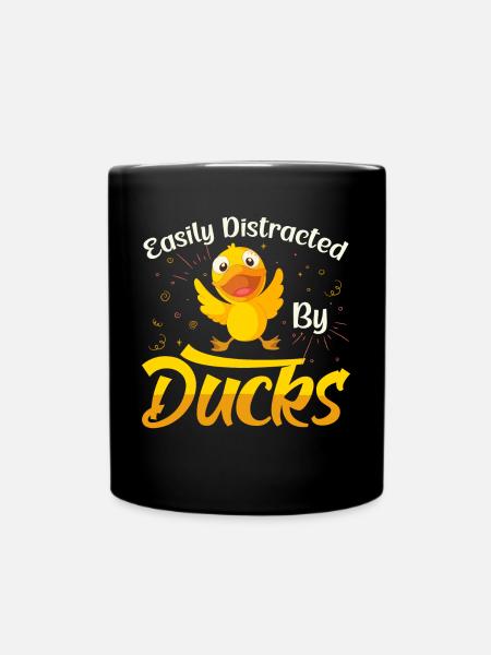 duck owner duck mother duck lover duck duck - Full Colour Mug - black