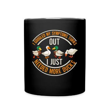 Propriétaire de canard Canard Mère Canard Amoureux Canard - Mug uni - noir - Devant