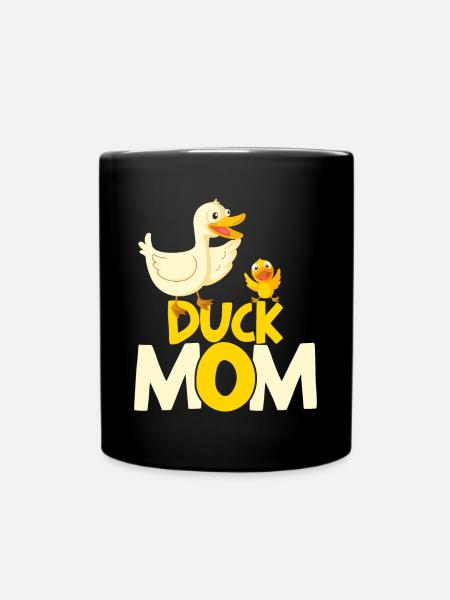 duck owner duck mother duck lover duck duck - Full Colour Mug - black